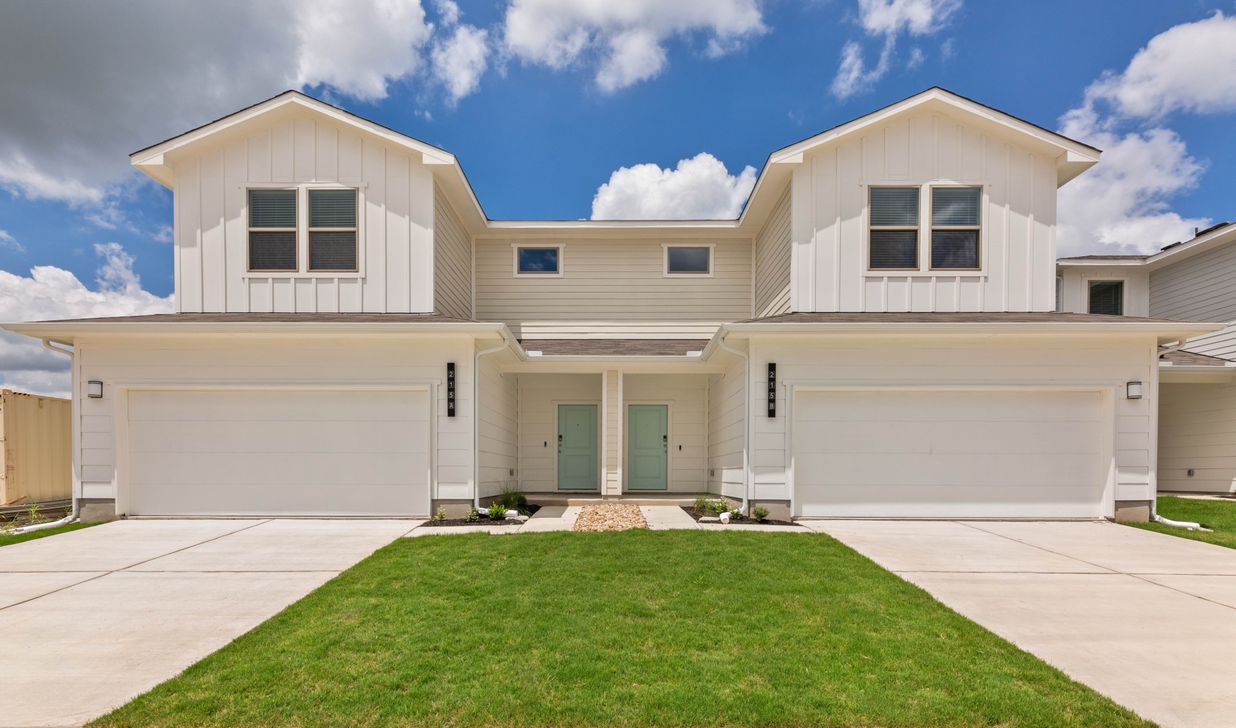 Duplex with driveway