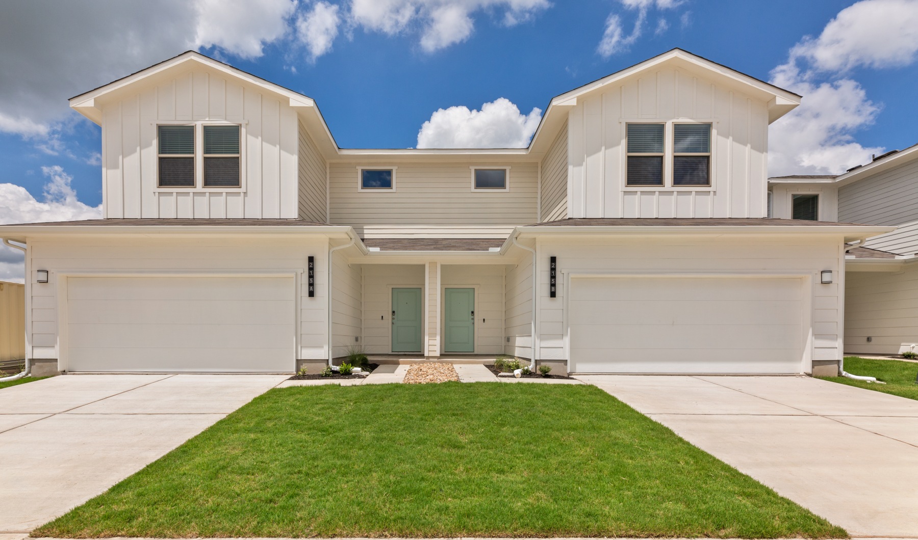 Duplex with driveway